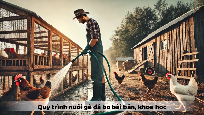 Quy trình nuôi gà đá bo bài bản, khoa học